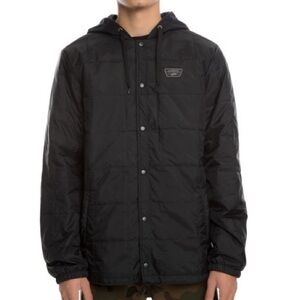 VANS Santiago III Hooded Quilted Jacket in Black size XL